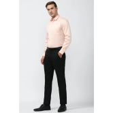 Men Peach Slim Fit Formal Full Sleeves Formal Shirt