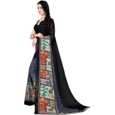 LEELAVATI - Black Georgette Saree With Blouse Piece ( Pack of 1 ) - Black