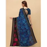 LEELAVATI - Blue Georgette Saree With Blouse Piece ( Pack of 1 ) - Blue