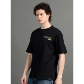 Men SNEAKER HEADS Printed Oversized T-Shirt-L / Black