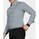 Supersquad Cotton Blend Regular Fit Full Sleeves Mens Formal Shirt - Grey ( Pack of 1 ) - None