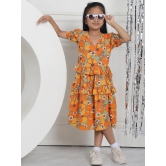 MINI & MING Girls Floral Printed Wrap Dress