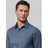 UrbanMark Cotton Blend Slim Fit Checks Full Sleeves Mens Casual Shirt - Blue ( Pack of 1 ) - None