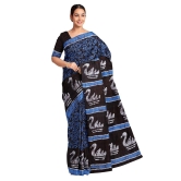 Batik Silk Saree Blue