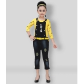 Arshia Fashions - Yellow Denim Girls Top With Dungarees ( Pack of 1 ) - None