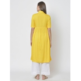 Pistaa - Yellow Viscose Women's Flared Kurti ( Pack of 1 ) - None