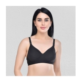 Zourt - Black Cotton Solid Women's Maternity Bra ( Pack of 1 ) - 30B