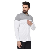 Glito Cotton Blend Regular Fit Colorblock Mens Casual Shirt - White ( Pack of 1 ) - None