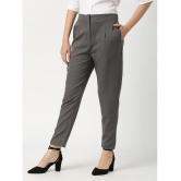 Smarty Pants - Grey Lycra Straight Womens Formal Pants ( Pack of 1 ) - None