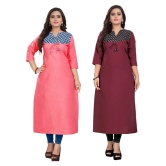 Rangrasiya Multicolor Cotton Straight Kurti - M