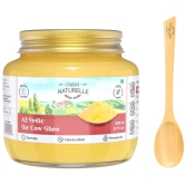 Farm Naturelle A2 Pure Gir Cow Ghee 200ml + 50ml Extra In Glass Bottle | Extra Engraved Virgin Wooden Spoon| 100% Desi Gir Cow Ghee | Vedic Bilona Method-Curd Churned-Golden | Lab Tested Grainy & Aromatic, Keto Friendly | Non-GMO Grassfed, Premium & Tradi