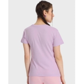 AKTIF Lavender Cotton Blend Regular Fit Womens T-Shirt ( Pack of 1 ) - None