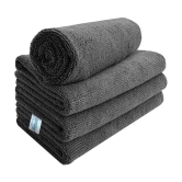 SOFTSPUN - Gray Microfibre Hand Towel 50x70 cm ( Pack of 4 ) - Gray