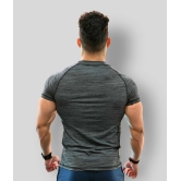 Fuaark - Dark Grey Polyester Regular Fit Mens Compression T-Shirt ( Pack of 1 ) - L