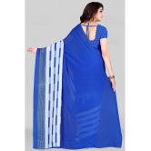 LEELAVATI - Blue Georgette Saree With Blouse Piece ( Pack of 1 ) - Blue