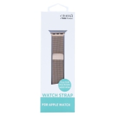 Croma Fine Metallic Strap for Apple iWatch (38mm / 40mm / 41mm) (Apple Compatible, Golden)