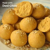 Lynk GHEE Besan Ladoo 200Gm | Besan Ladoo with Desi Ghee | Celebration Sweet Gift Pack | Indian Sweet with Pure Ghee | Lynk Besan Ladoo for Gifting | Pure Ghee Besan Ladoo | Classic Indian Sweet