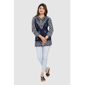 Meher Impex - Blue Crepe Women''s Tunic ( Pack of 1 ) - None