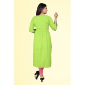 haya fashion - Lime Green Rayon Women's Straight Kurti ( Pack of 1 ) - None