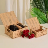 Raffia Storage Boxes with Lid- Set of 2