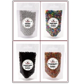 foodfrillz Silver Balls, Rainbow Sprinkles/Vermicelli, Chocolate Vermicelli Sprinkles, Multicolored Balls (50 g x 4) Sprinkles for cake decoration