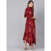 Juniper - Maroon Rayon Womens Gown ( Pack of 1 ) - None