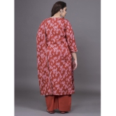 Tissu Cotton Printed Kurti With Palazzo Women''s Stitched Salwar Suit - Maroon ( Pack of 1 ) - None