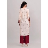 MAUKA Rayon Printed Kurti With Palazzo Womens Stitched Salwar Suit - Cream ( Pack of 1 ) - None