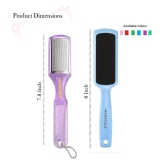 Majestique 2Pcs Pedicure Doublesided Foot Scrubber Tools For Wet And Dry Feet Multicolor