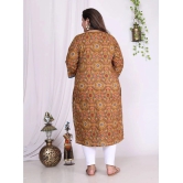 Swasti Cotton Printed Straight Womens Kurti - Mustard ( Pack of 1 ) - None