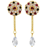 VIVASTRI Golden Drop Earrings ( Pack of 1 ) - Golden