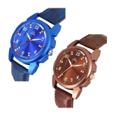 Septem Multicolor Leather Analog Mens Watch