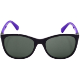 Hrinkar Green Cat-eye Sunglasses Brands Black, Violet Frame Goggles for Women - HRS-BT-06-BK-VLT-GRN