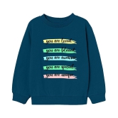 Naughty Ninos Girls Airforce Blue Printed Sweatshirts - None