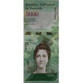 Hop n Shop - Venezuela 5000 Mil Bolivares Gem UNC 1 Paper currency & Bank notes