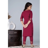 Itemzon Maroon Viscose Girls Kurta and Pant Set ( Pack of 1 ) - None