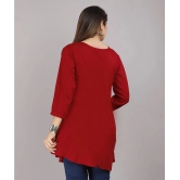 HIGHLIGHT FASHION EXPORT - Red Rayon Womens Flared Kurti ( Pack of 1 ) - None