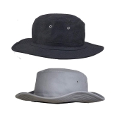 Zacharias Black Plain Cotton Hats - Black