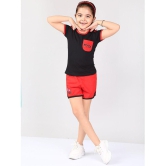 Naughty Ninos - Black Cotton Blend Girls Top With Shorts ( Pack of 1 ) - None