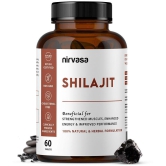 Nirvasa Shilajit Tablet Pure and Natural Shilajit/Shilajeet Resin, Vegeterian Tablet (1 x 60 Tab)