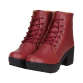 Commander Maroon Ankle Length Chukka Boots - None