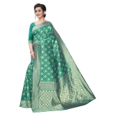 ofline selection Green Jacquard Saree - Single