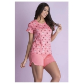 Clovia Cotton Nightsuit Sets - Pink - S