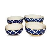 Ceramic Dining Moroccan Blue Ceramic Serving Bowls Set of 4