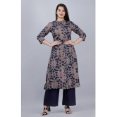 MAUKA - Brown A-line Rayon Women's Stitched Salwar Suit ( Pack of 1 ) - None