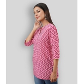 SVARCHI - Pink Cotton Blend Women's Tunic ( Pack of 1 ) - S