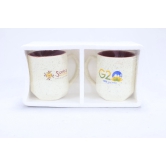 Khurja Souvenir Mug (Set of 2) Matt White 3