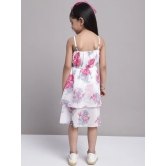 MINI & MING Girls Layered Georgette Fit & Flare Floral Midi Dress