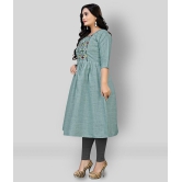 Rangrasiya - Green Cotton Women's Flared Kurti ( Pack of 1 ) - None