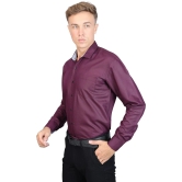 Supersquad Cotton Blend Regular Fit Full Sleeves Mens Formal Shirt - Maroon ( Pack of 1 ) - None